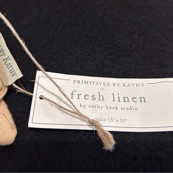 2 Cream Pumpkin / Floral Linen Embroidered Pillows 15” - Picture 8 of 8